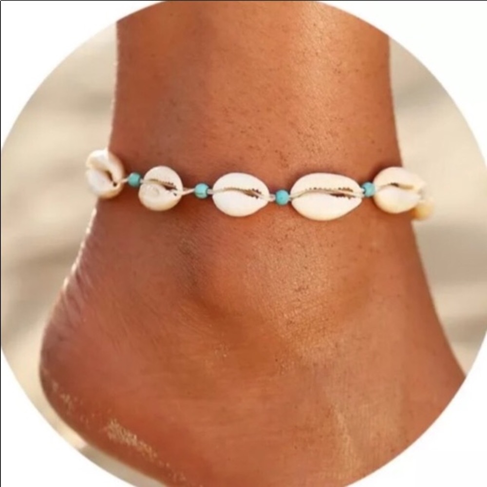 🐚 Seashell x Howlite Anklet 🐚